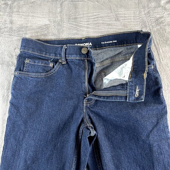 Sonoma Jeans 30x32 Medium Blue Regular Fit Denim Mens Pants - Picture 8 of 10